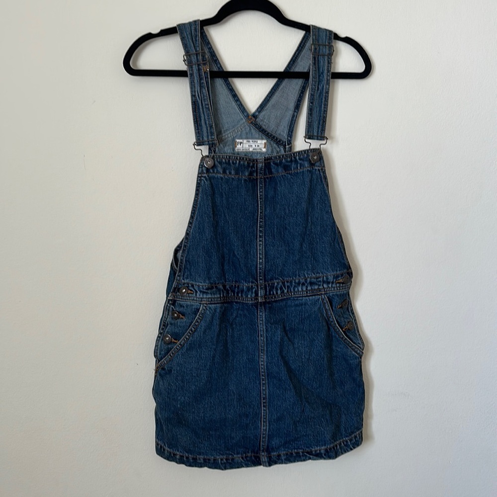 Free People Denim Overall Dress